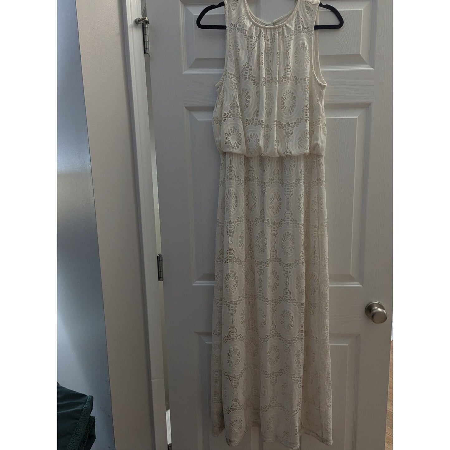 db Est 1962 Ivory Lace Maxi Dress Womens Sleeveless Boho Wedding Dress
