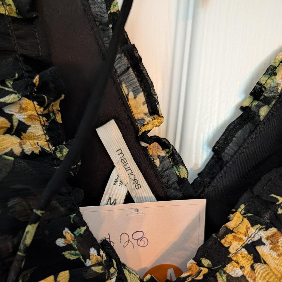 Maurices black dress with yellow