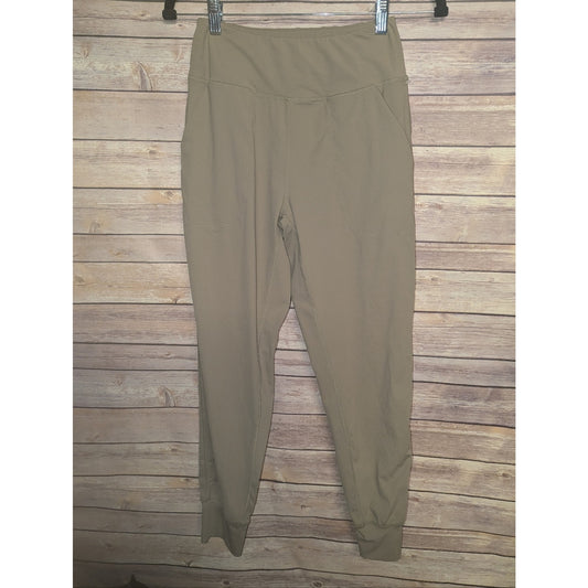 Soothfeel Women’s XS High Waist Utility Leggings Khaki Olive Pocket Yoga Jogger