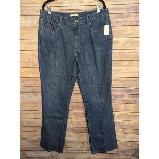 Coldwater Creek Women’s Size 16 Bootcut Jeans Dark Wash Stretch Classic 5 Pocket