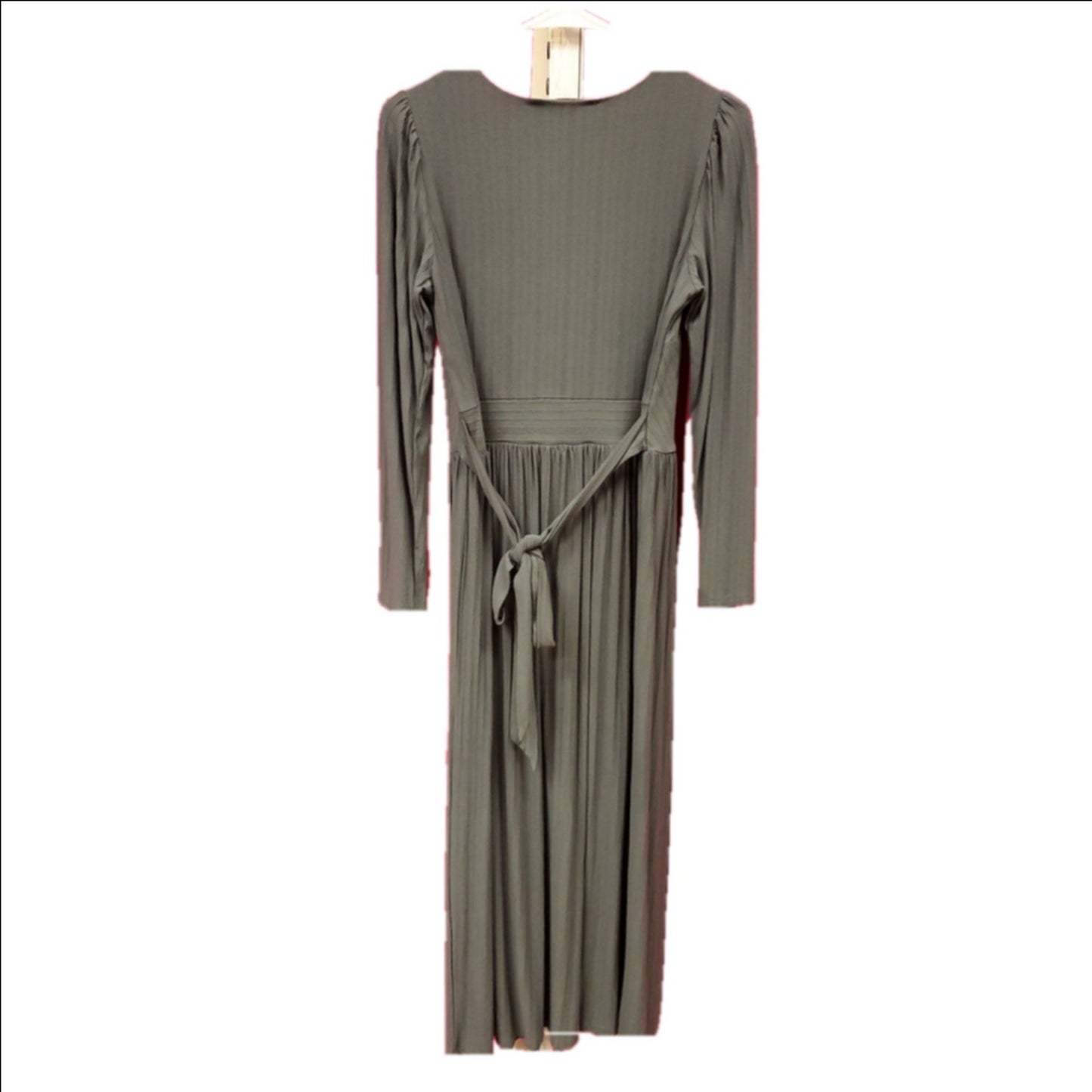 Anne Taylor LOFT Charcoal Gray Long Sleeve Maxi Dress – Size 8