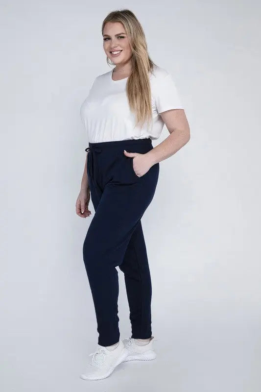 Plus-Size Jogger Pants - Scarlett's Riverside Boutique 