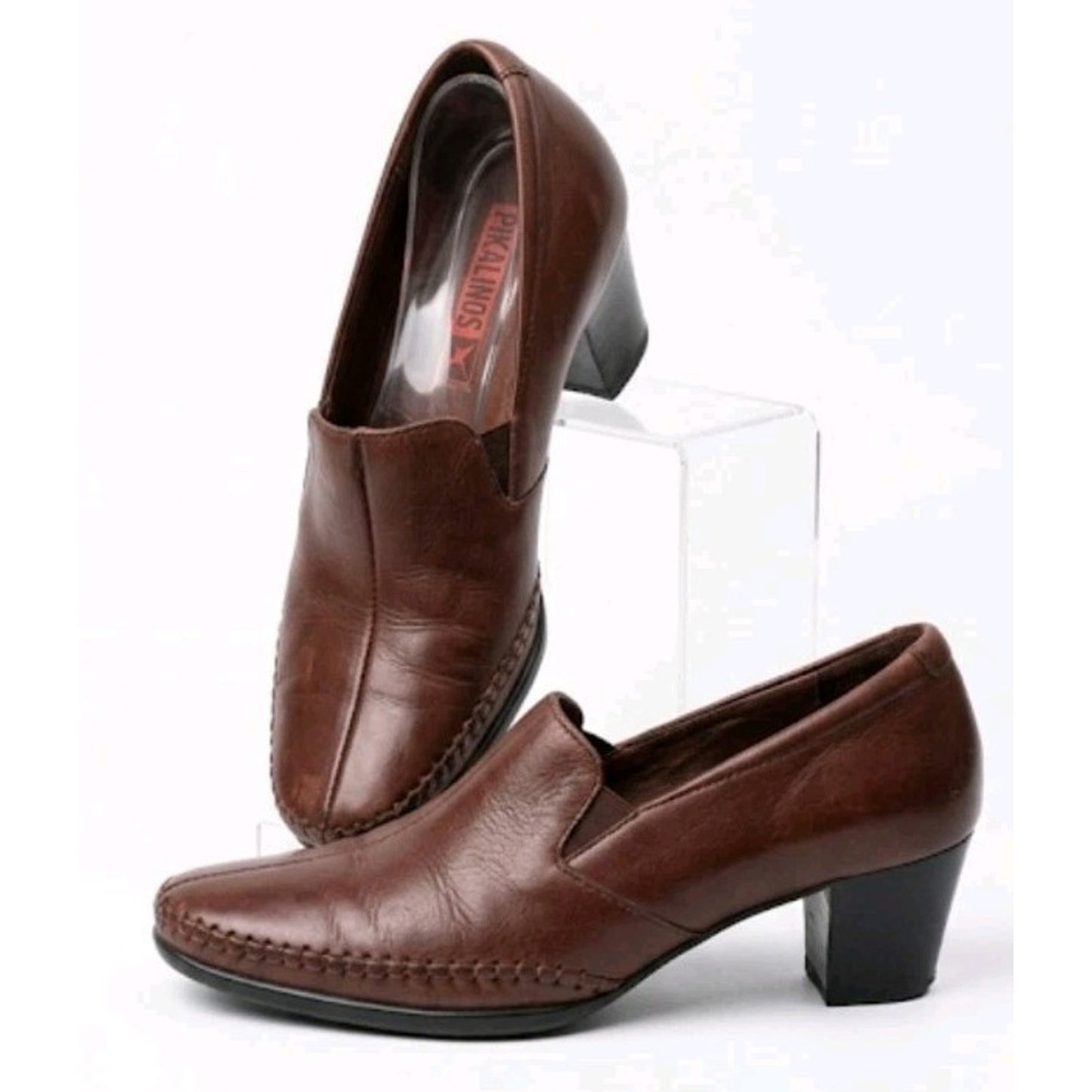 Sz 40 Pikalinos Classic Dark Tan Pumps Women's Career shoes, Vintage Y2K
