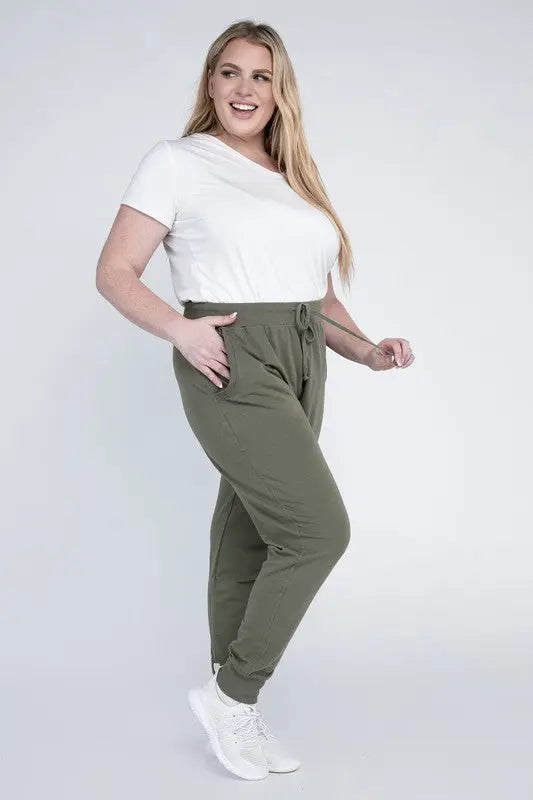 Plus-Size Jogger Pants - Scarlett's Riverside Boutique 