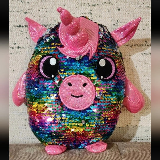 Shimmeez - Maggie Rainbow Unicorn Reversible Sequin Plush