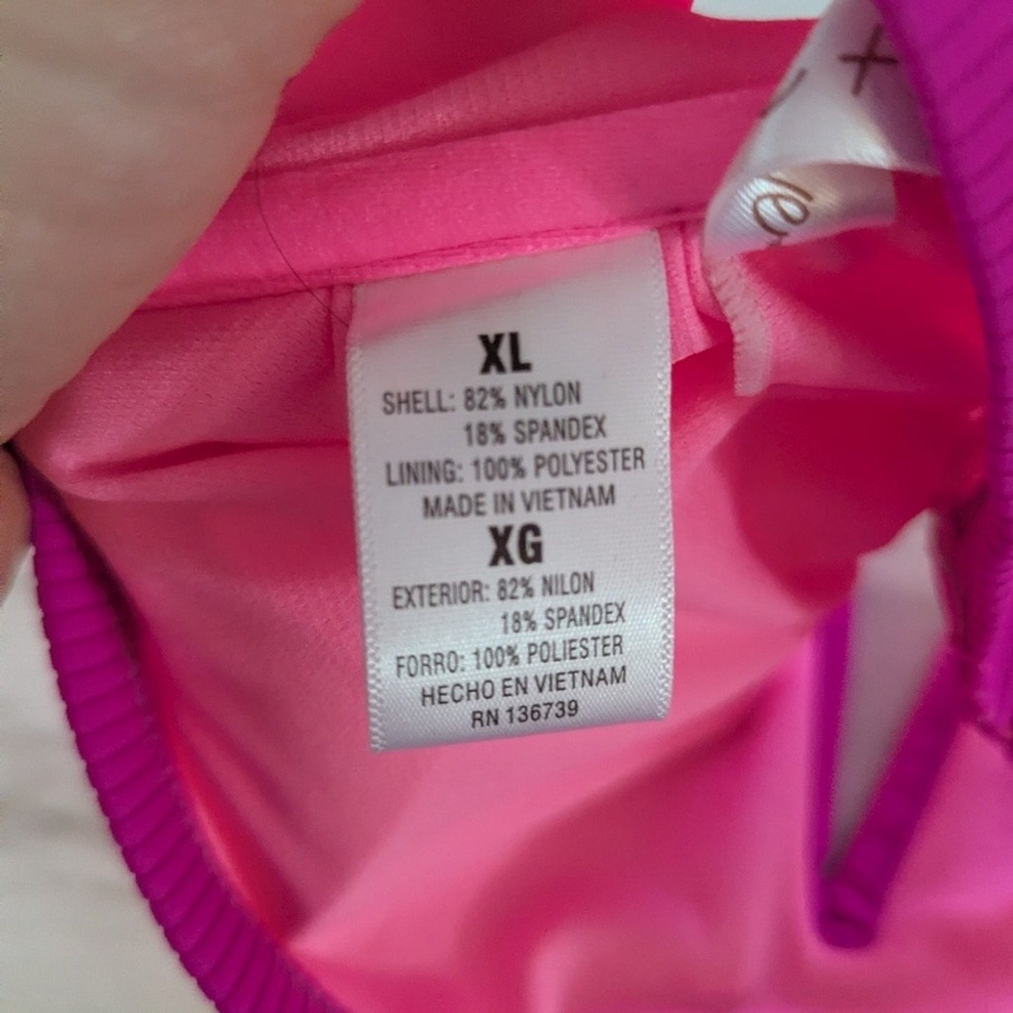 Salt + Cove Ribbed Pink Bikini Top XL NWT V-Wire Swim Top Adjustable #G4