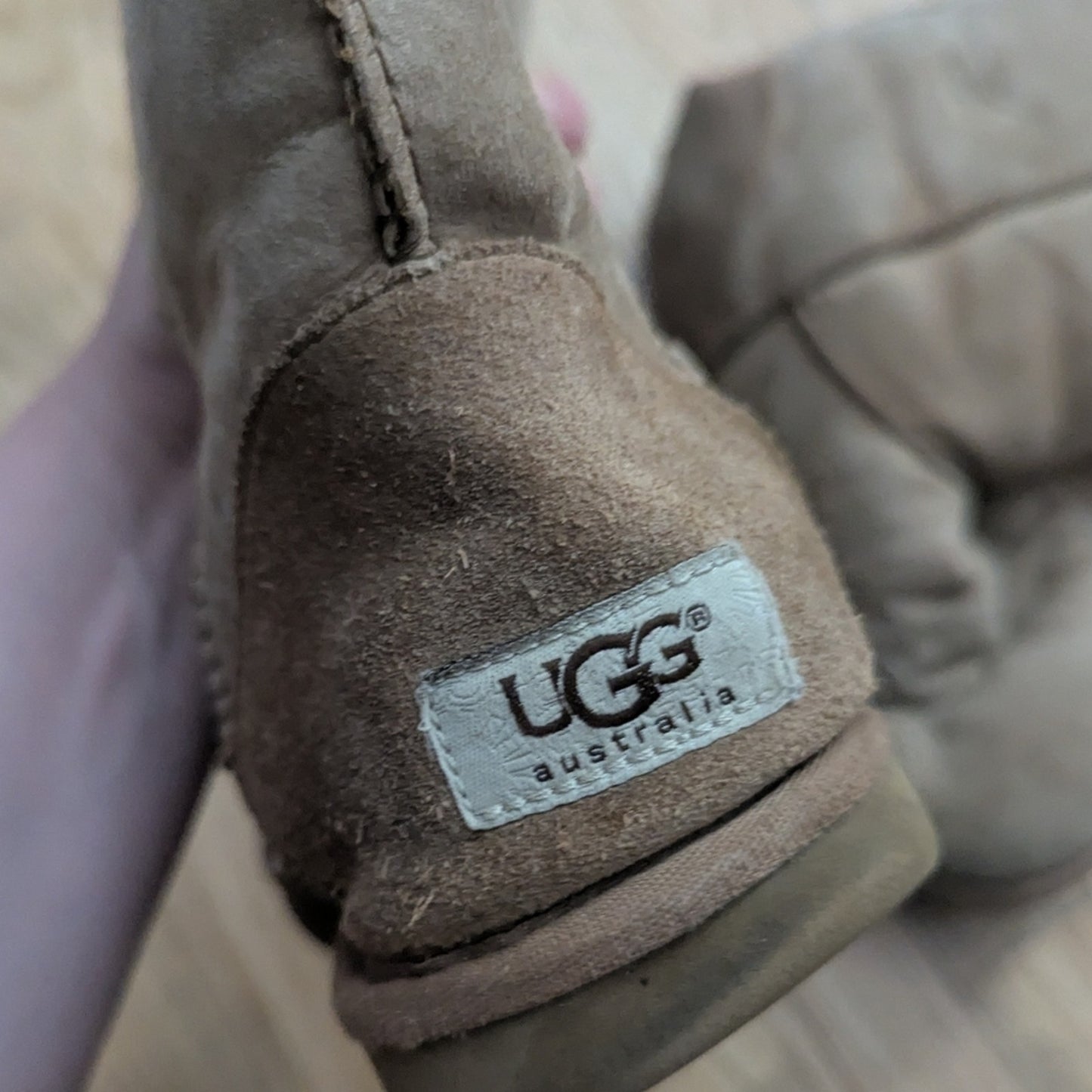 UGG Australia Classic Tall Sheepskin Boots Size 9 Chestnut Suede Fur Lined