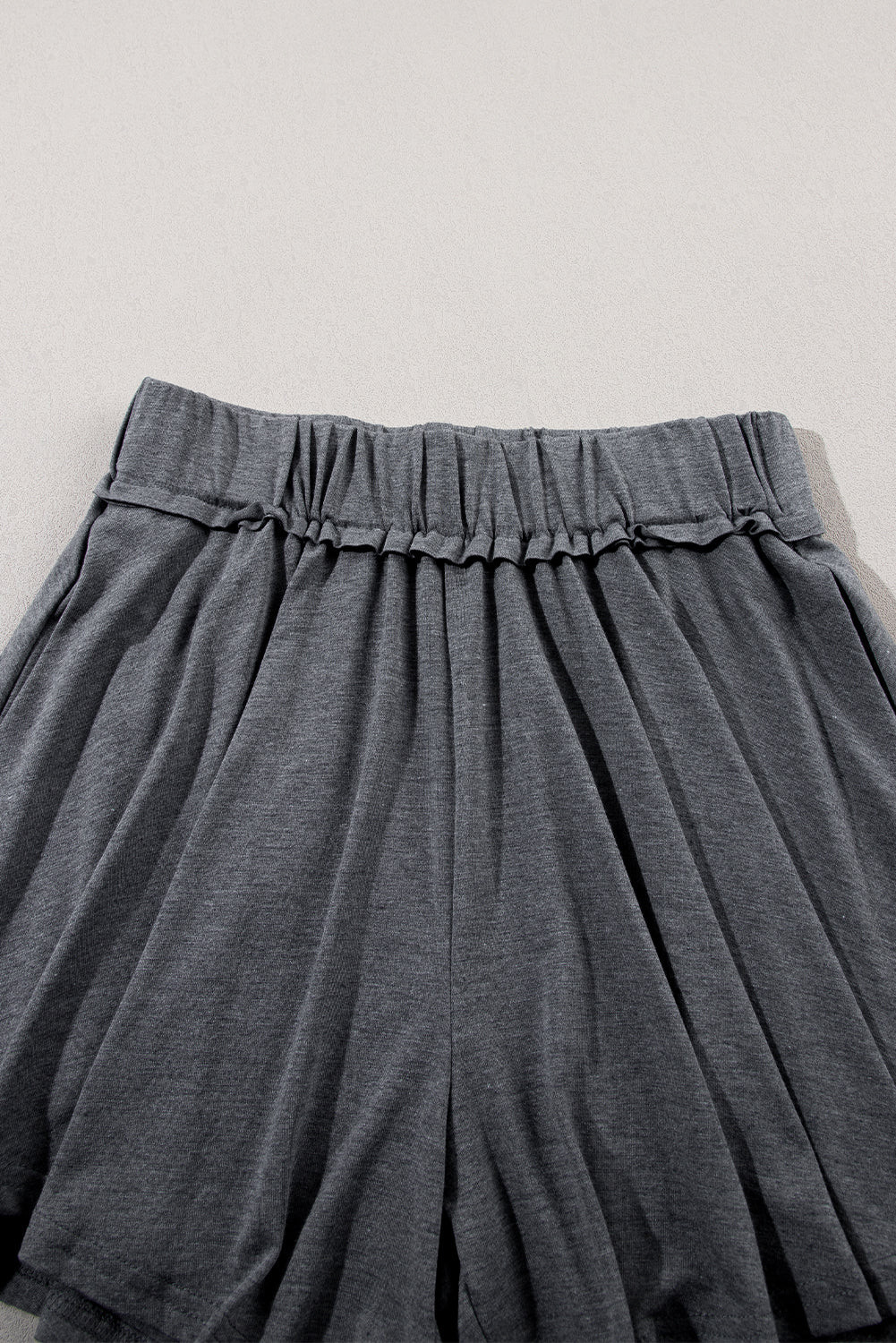 Gray Elastic Waist Culotte Shorts - Scarlett's Riverside Boutique 