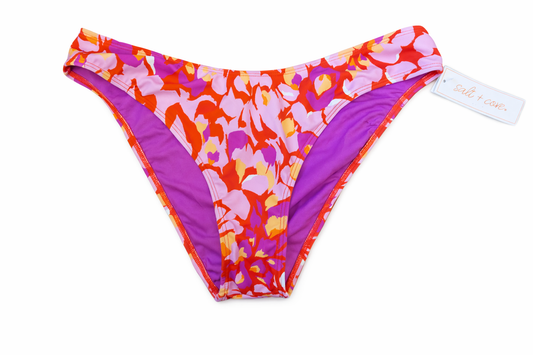 Salt + Cove Floral Bikini Bottom Size XL NWT – Pink Purple Orange. #A12