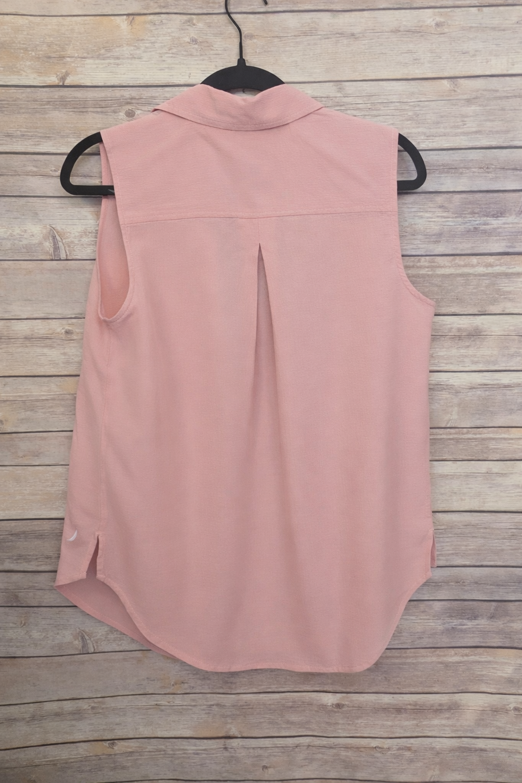 NWTs, Nautica Pink Sleeveless Button-Down Shirt, 100% Cotton. Size S #A1