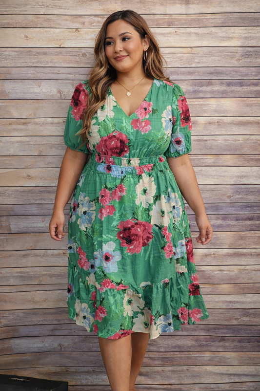 NWTs Floral midi dress sz M