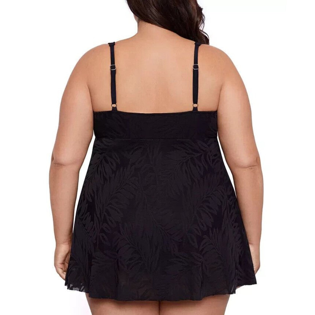 Swim Solutions Women's Plus Size Tummy Control One Piece. 18W. #A29
