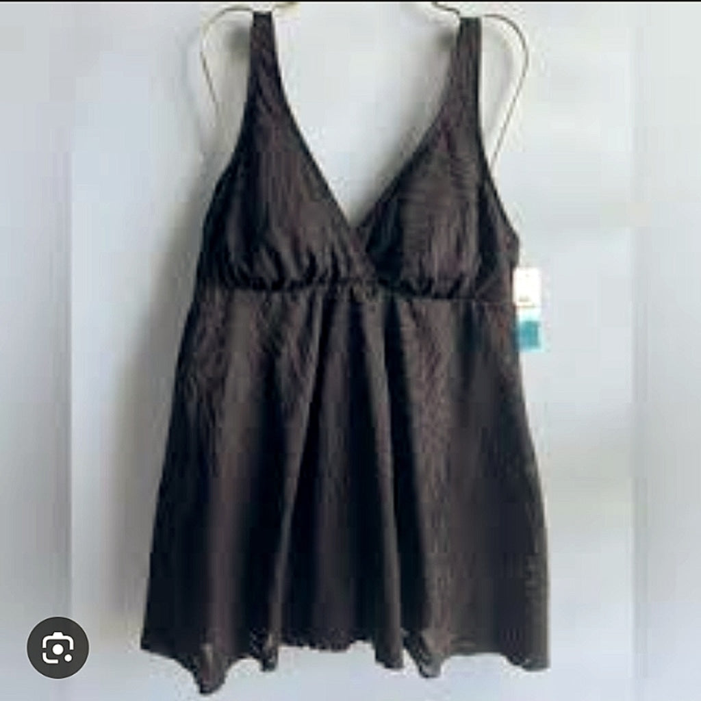 Swim Solutions Women's Plus Size Tummy Control One Piece. 18W. #A29