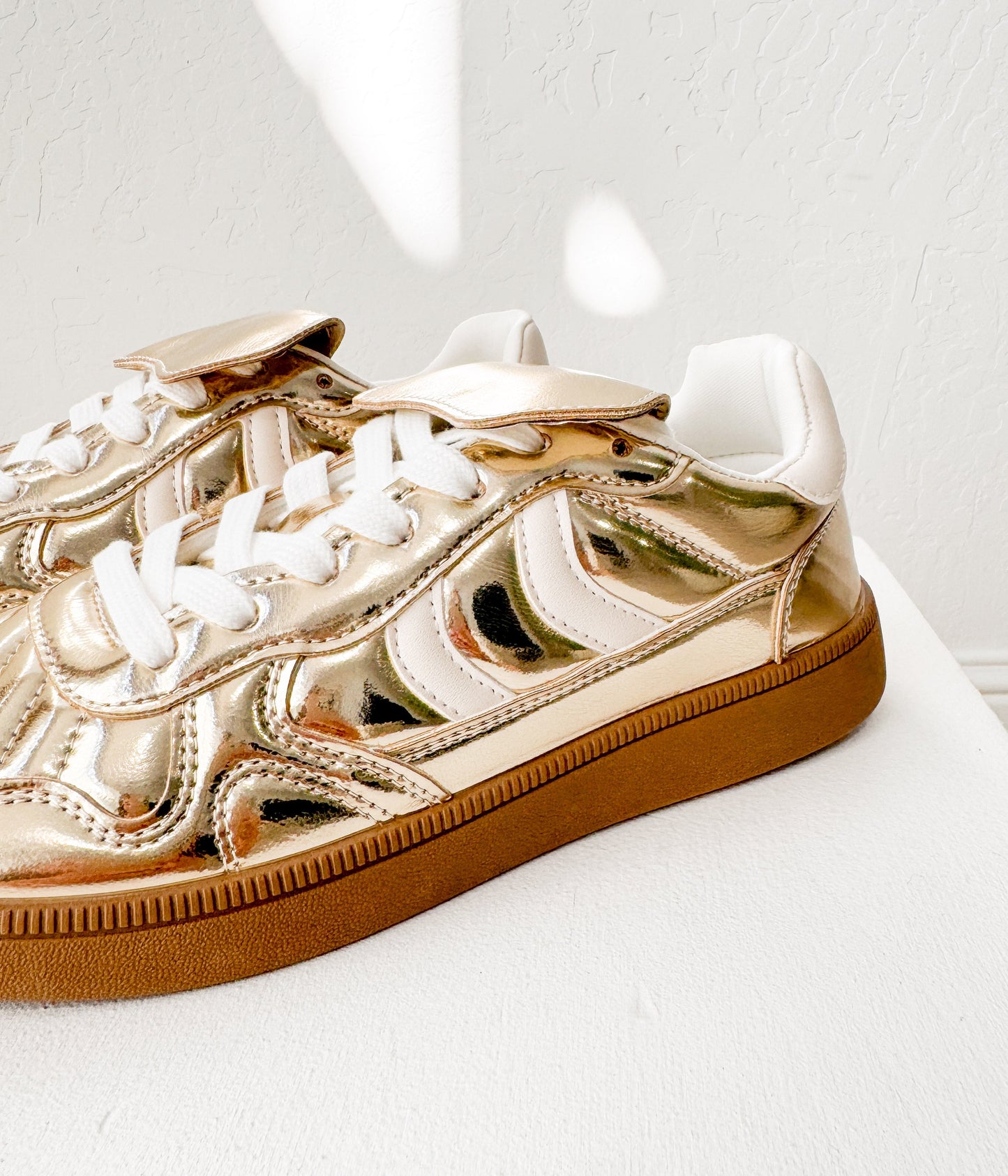 Milan gold Metallic Sneakers