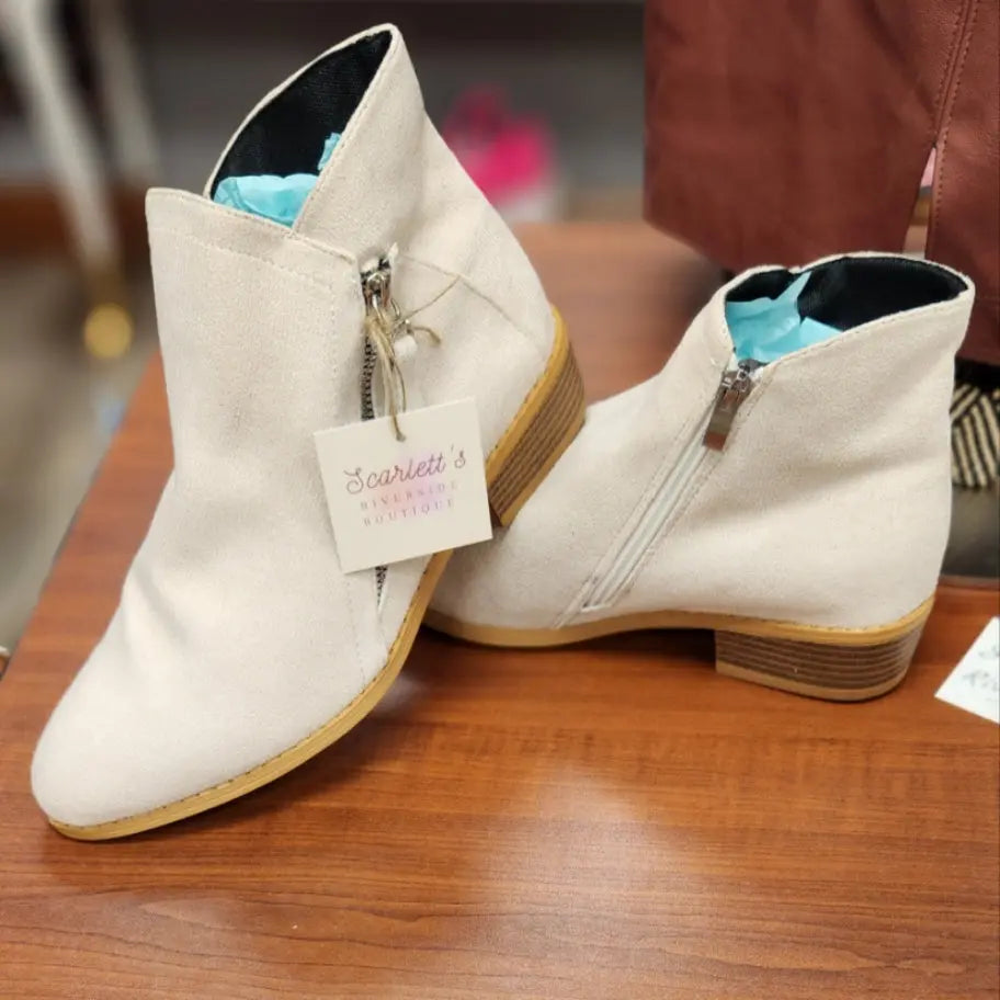 Tan Booties - Scarlett's Riverside Boutique 