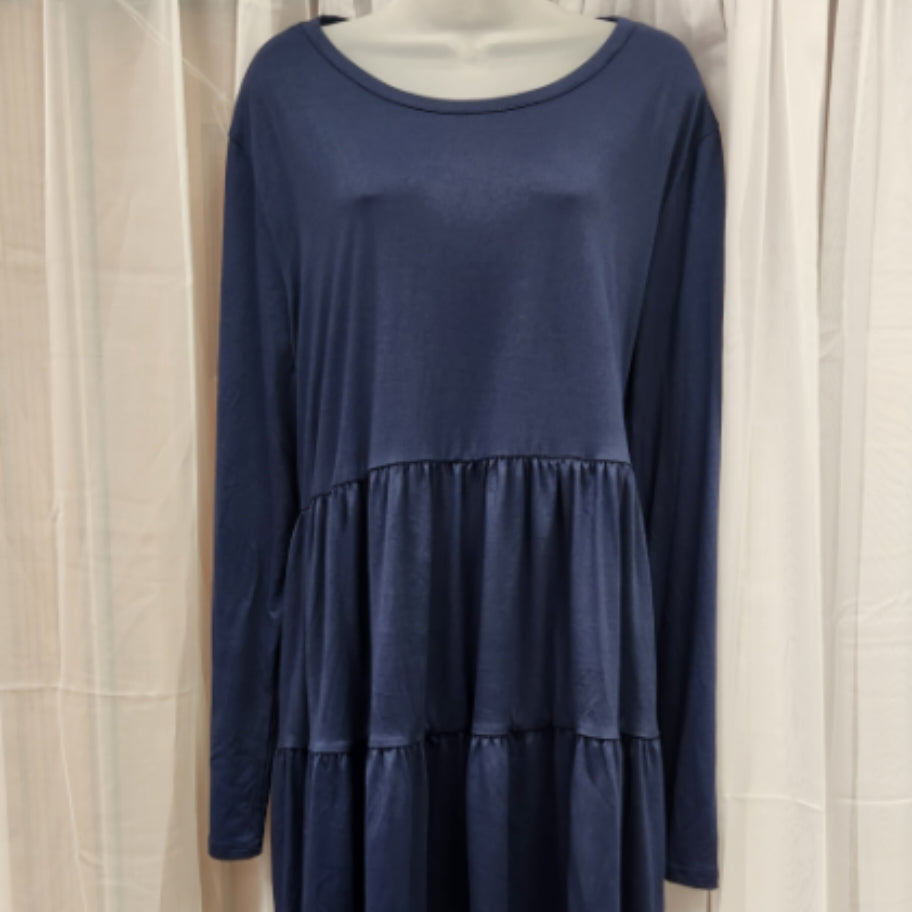 Allegrace Navy Tiered Dress - Scarlett's Riverside Boutique 