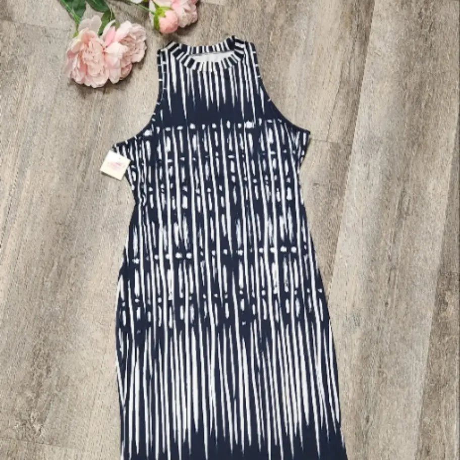 Striped Halter maxi Dress- Open Back - Scarlett's Riverside Boutique 