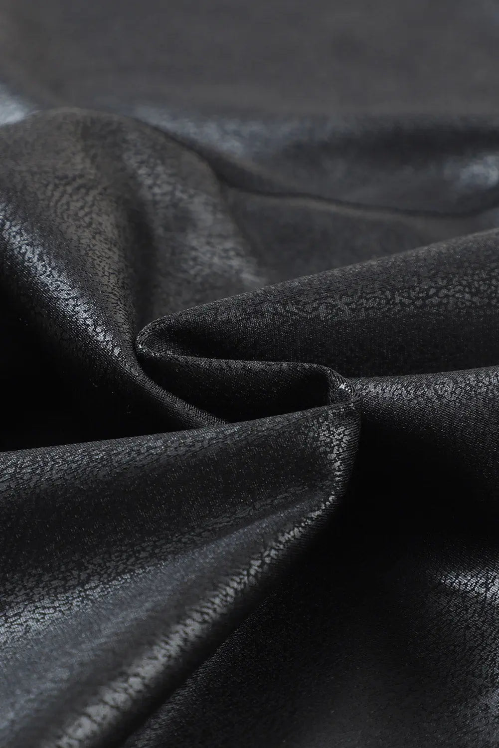Black Crossed Dip Waist Sleek Leather Leggings - Scarlett's Riverside Boutique 