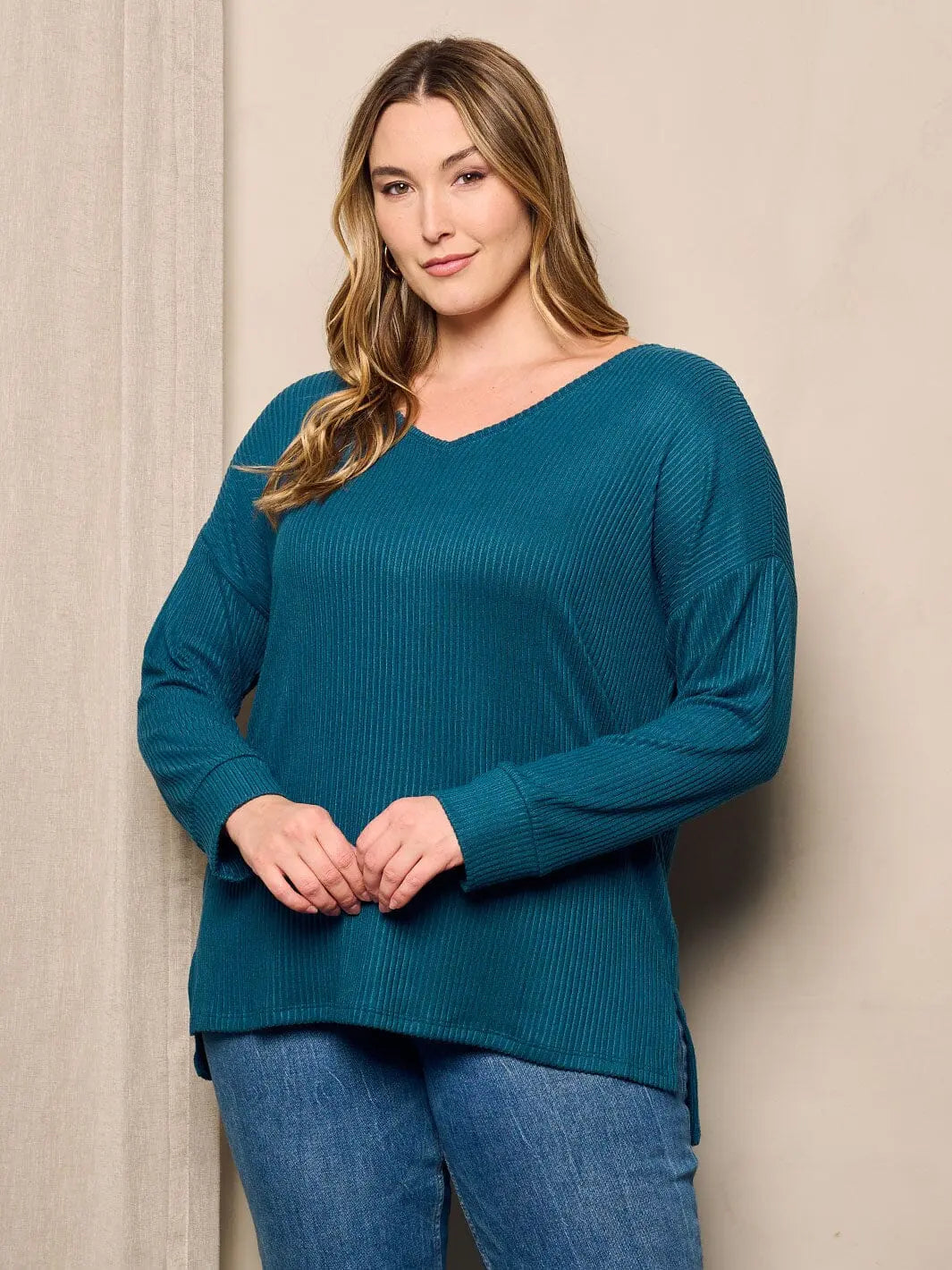 Ribbed Plus Size Top - Scarlett's Riverside Boutique 