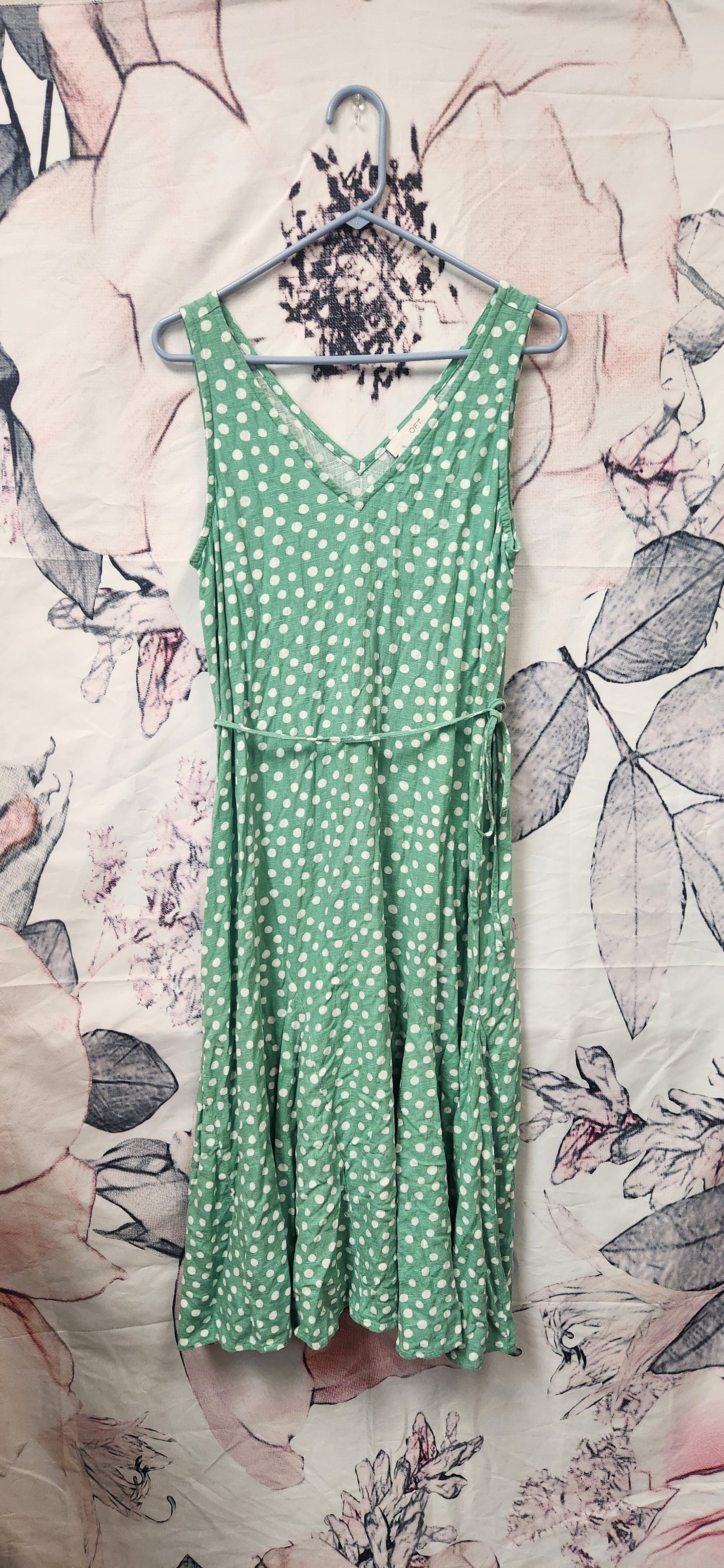 Green Polka Dot Loft Dress RS 29