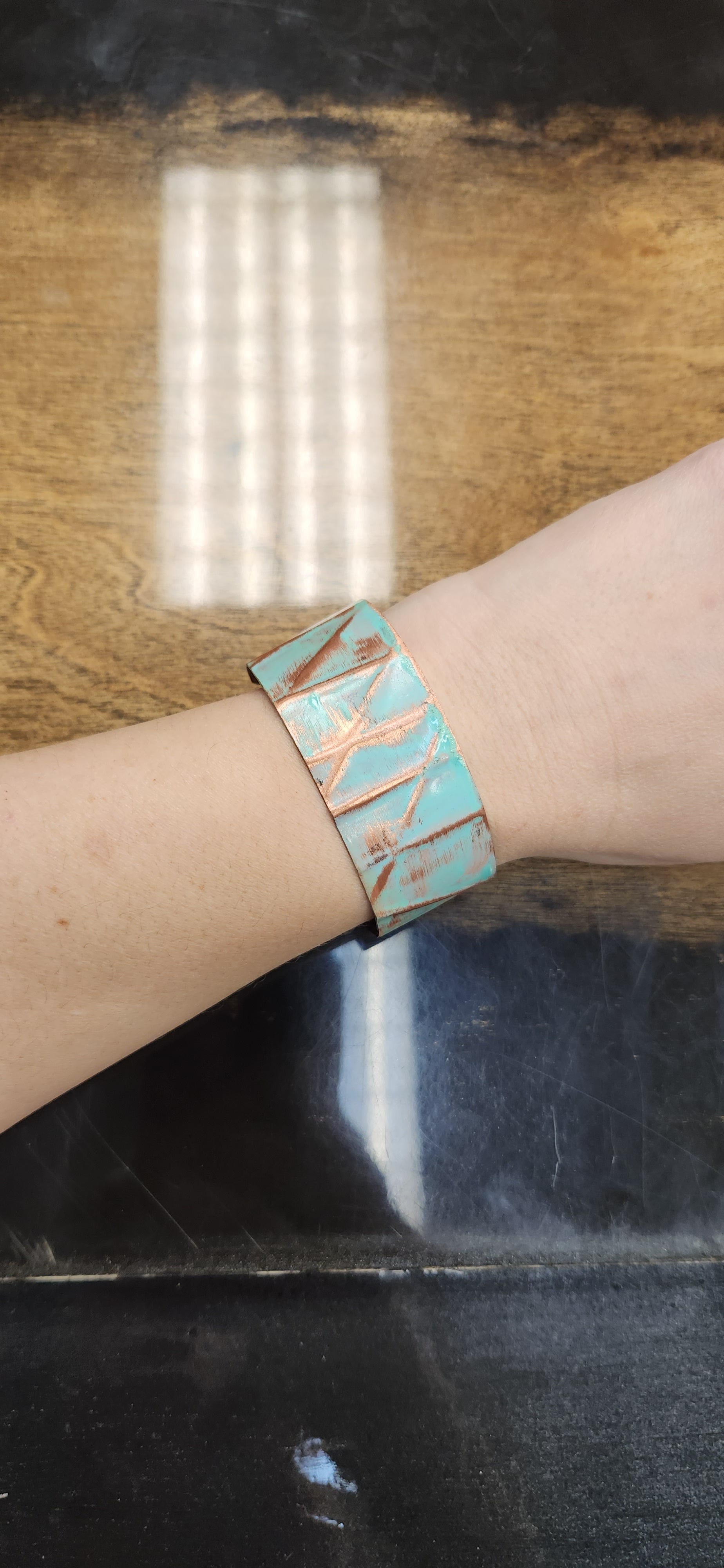 IMA #41 Turquoise Lined Cuff - Scarlett's Riverside Boutique 