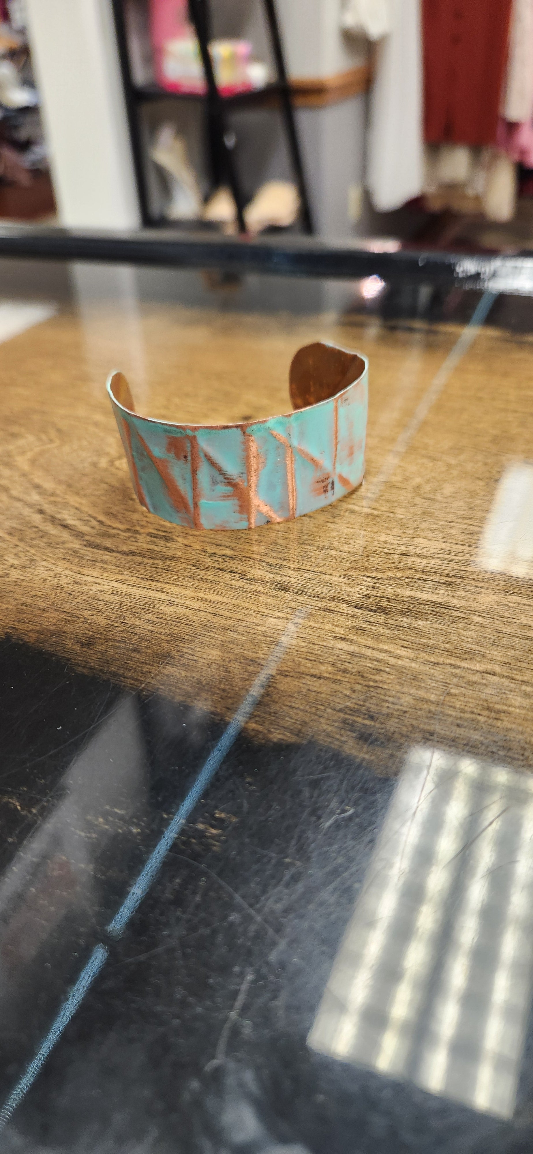 IMA #41 Turquoise Lined Cuff - Scarlett's Riverside Boutique 