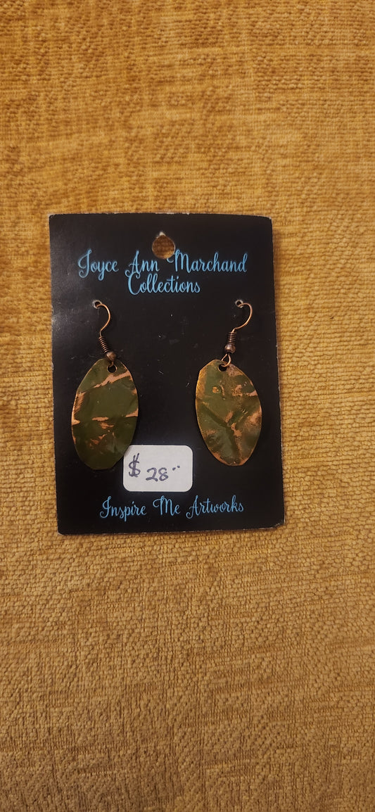 IMA #15 Moss Oval Earrings