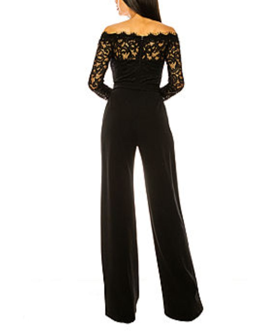 Premier Amour Black Lace Jumpsuit. Size 16. #97