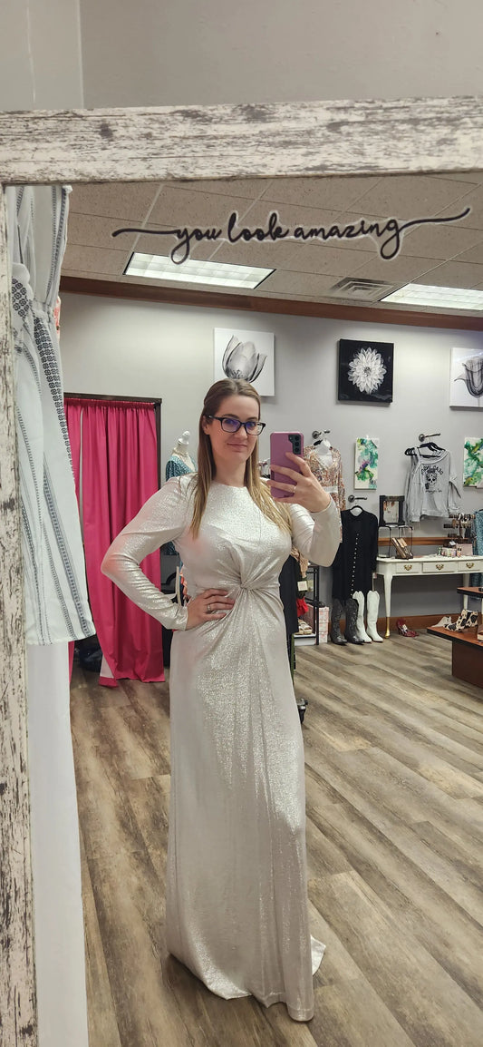 RS 29 NWT Eliza J Shimmer Dress - Scarlett's Riverside Boutique 