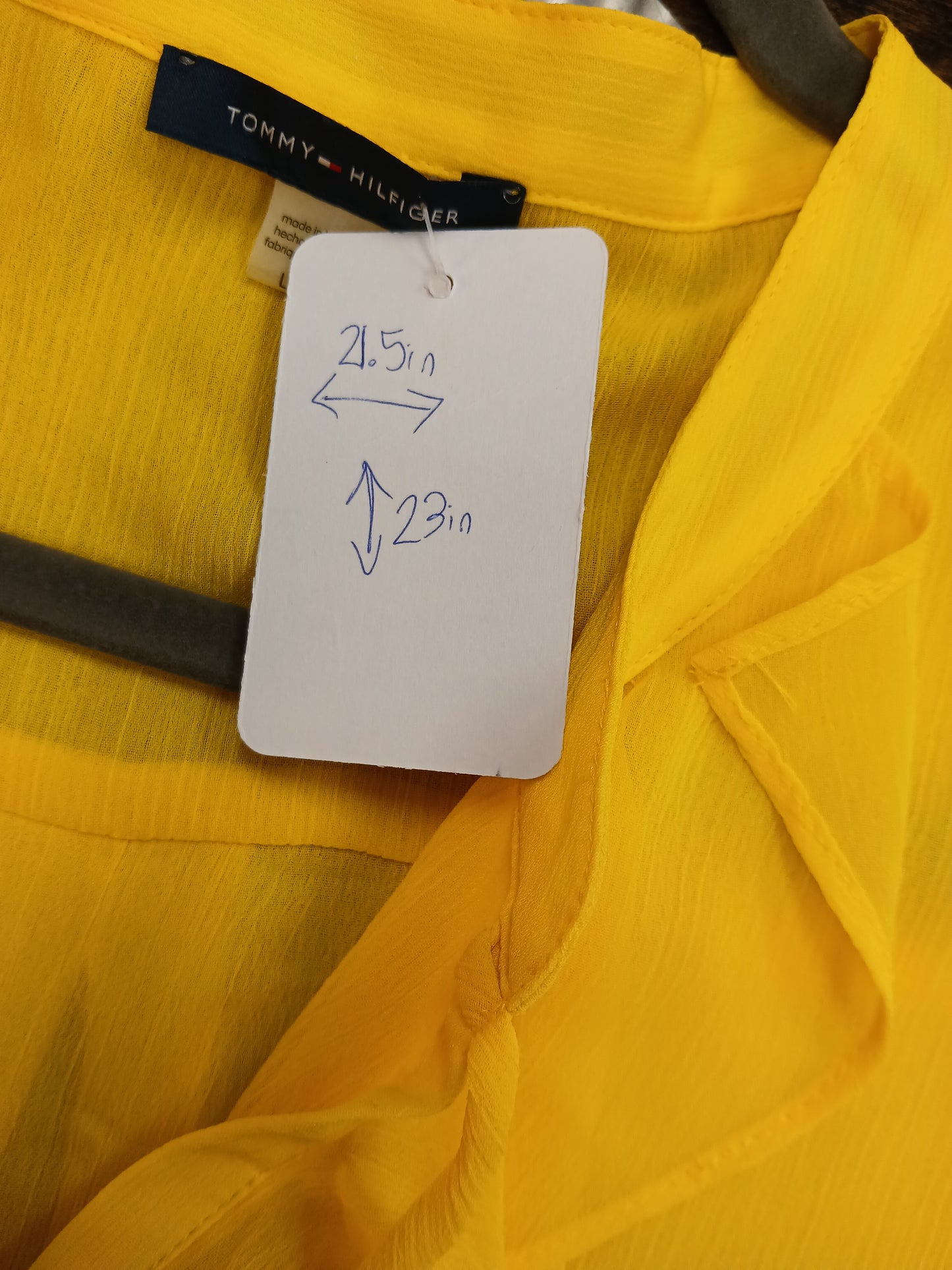 Tommy Hilfiger Yellow Blouse - Scarlett's Riverside Boutique 