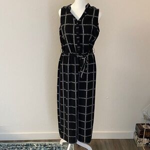 APT. 9 BLACK AND WHITE JUMPSUIT Size L #99