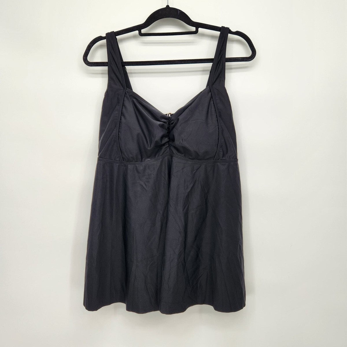NWT Aqua Green Swim Top XL Ruched Bust Flowy. #A65
