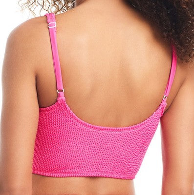 Bar III Women's Tank Bra Bikini Top, Candy Kiss Pink. Size M #A13