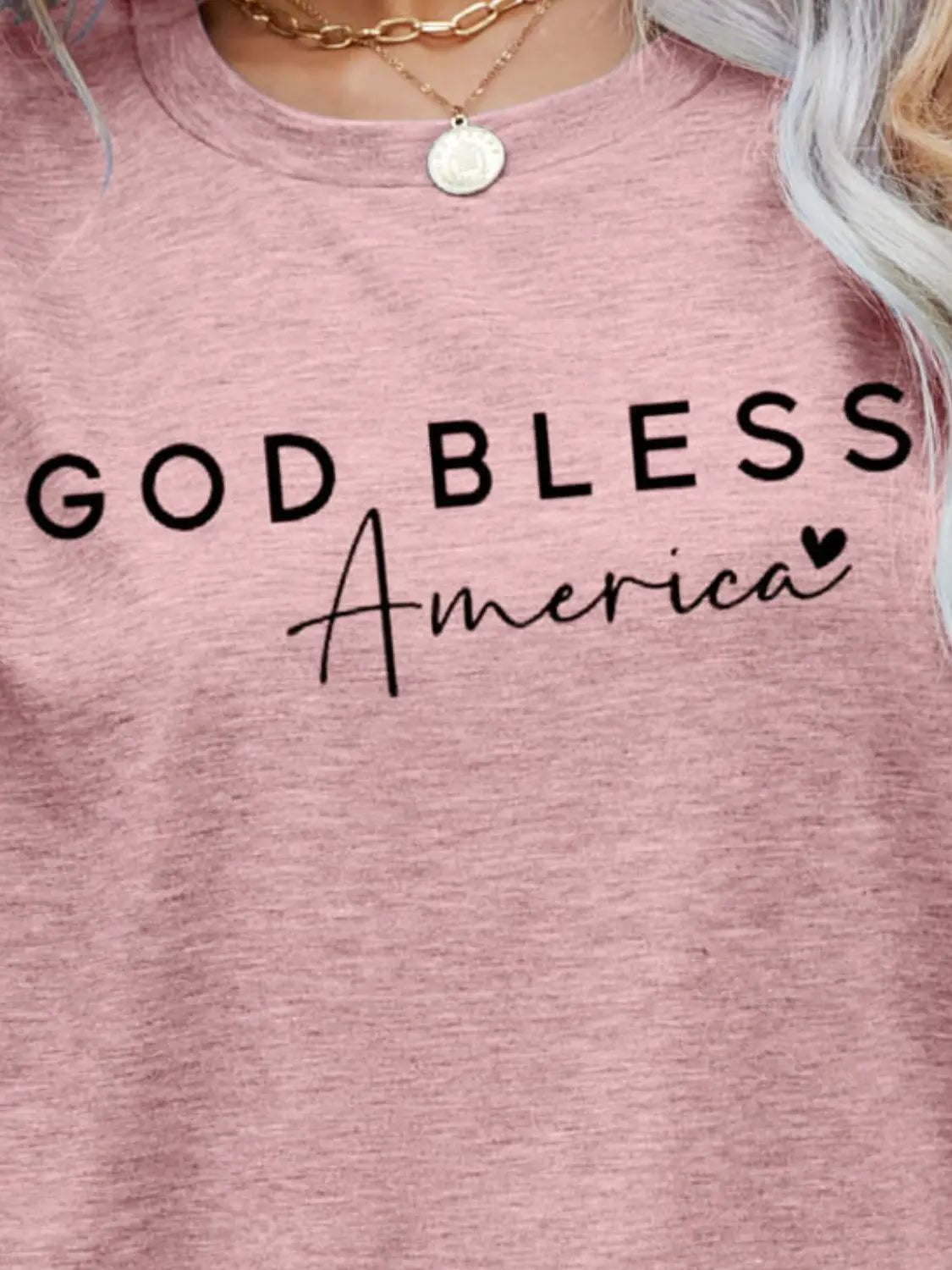 GOD BLESS AMERICA Graphic Short Sleeve Tee - Scarlett's Riverside Boutique 