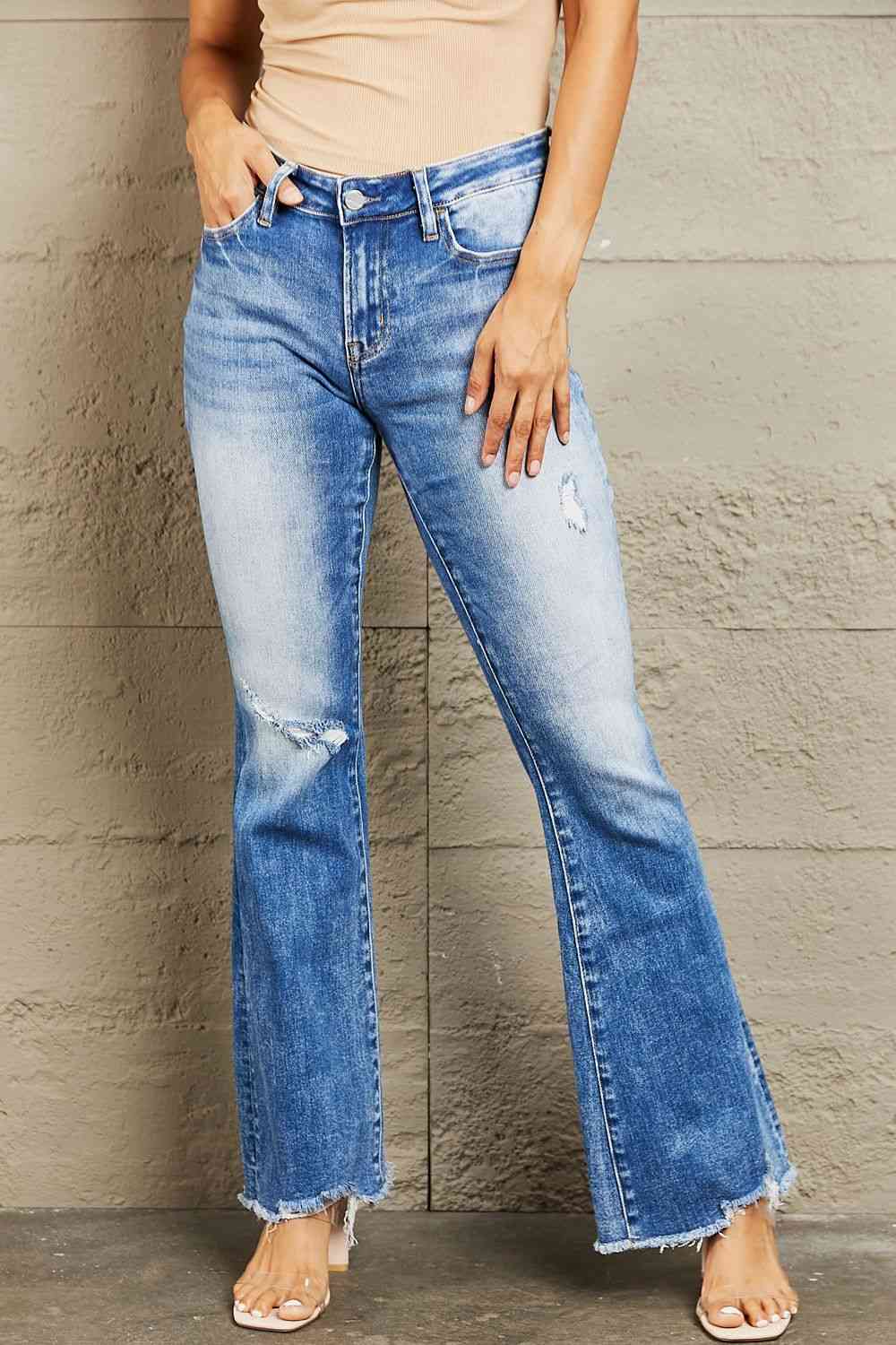 BAYEAS Izzie Mid Rise Bootcut Jeans - Scarlett's Riverside Boutique 