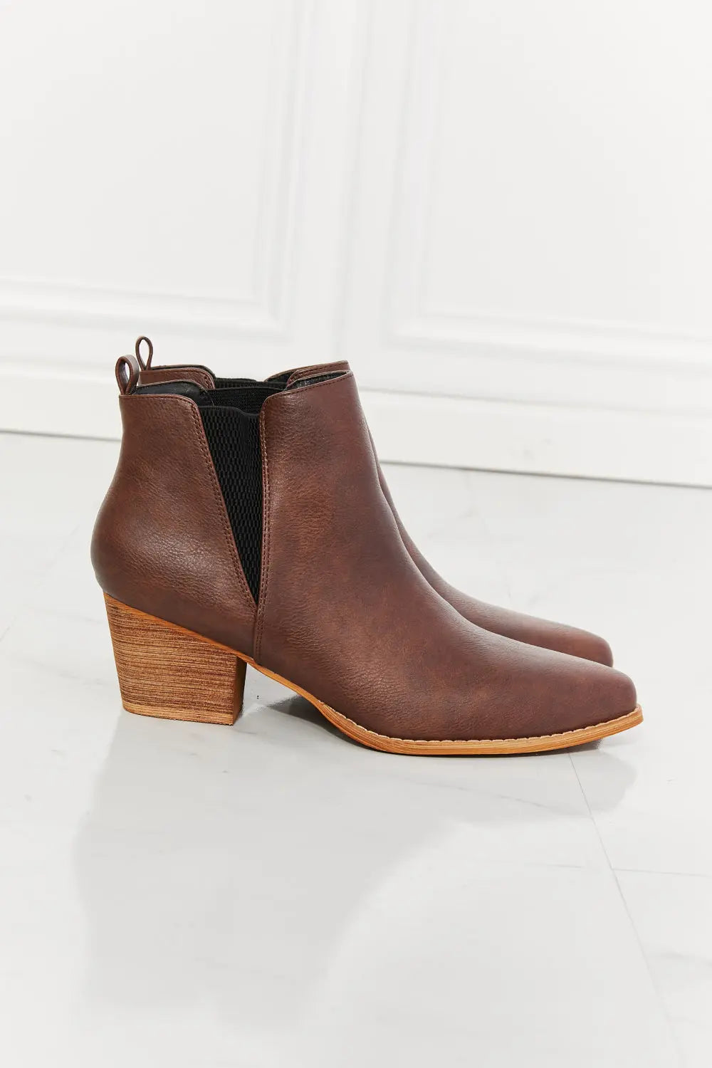 MMShoes Back At It Point Toe Bootie in Chocolate - Scarlett's Riverside Boutique 