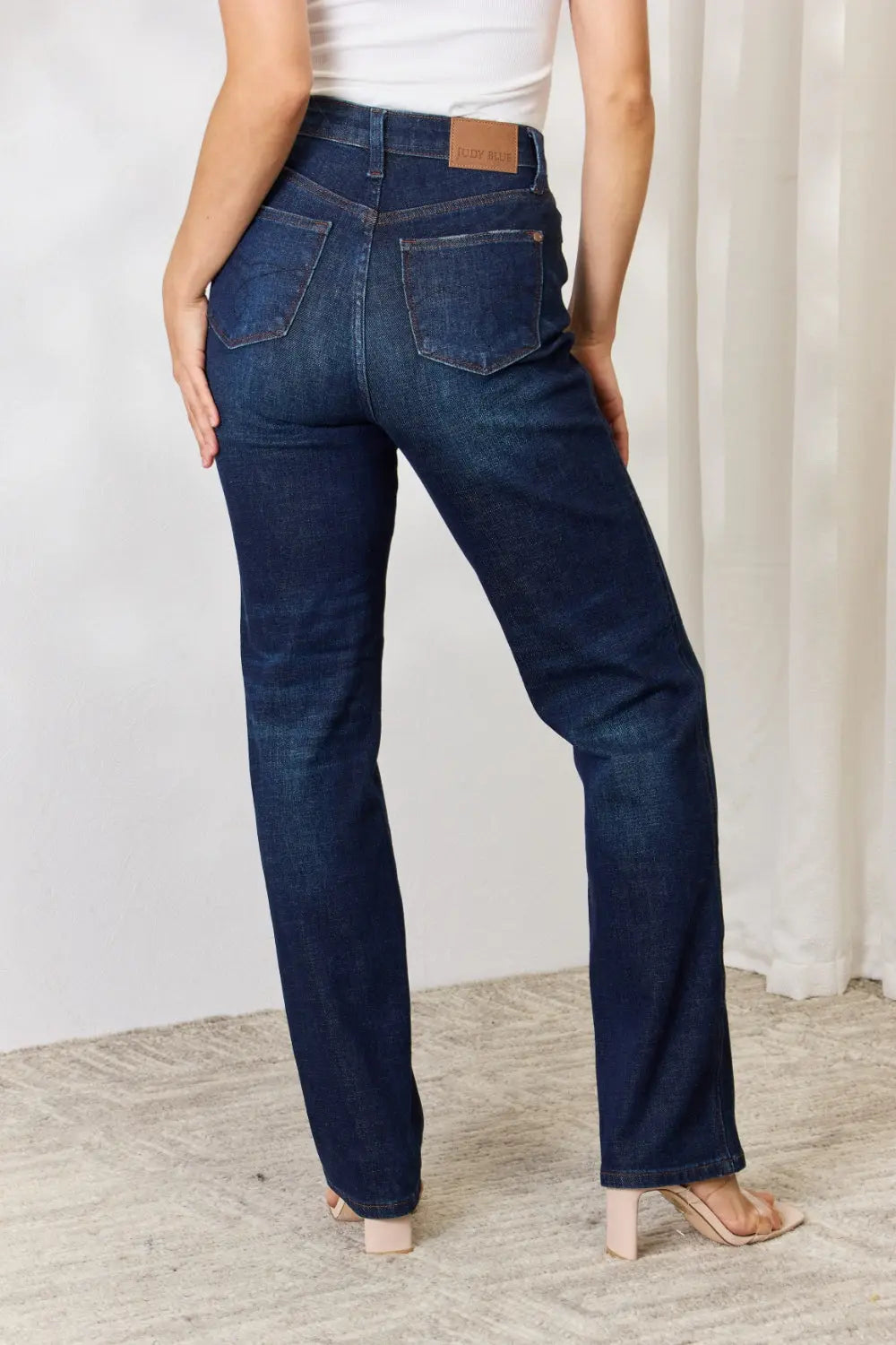 Judy Blue Full Size Button-Fly Straight Jeans - Scarlett's Riverside Boutique