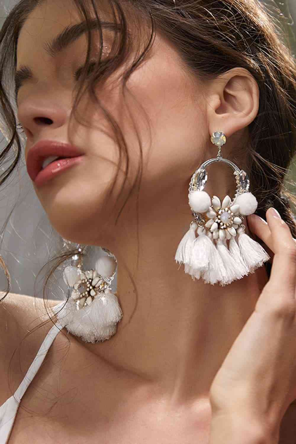 Tassel Detail Dangle Earrings - Scarlett's Riverside Boutique 