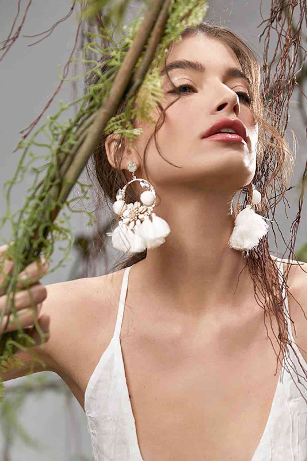 Tassel Detail Dangle Earrings - Scarlett's Riverside Boutique 