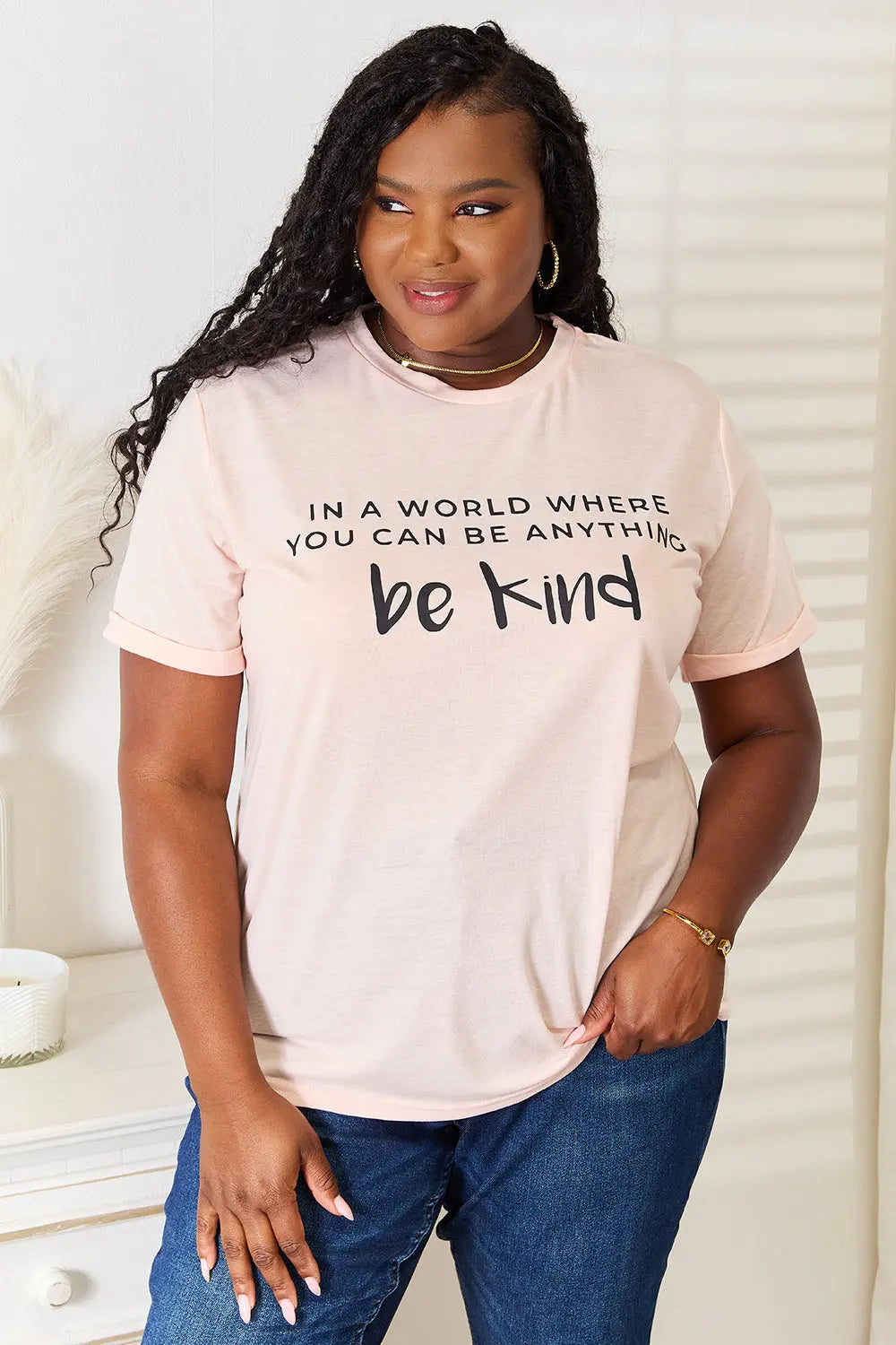 Simply Love Slogan Graphic Cuffed T-Shirt - Scarlett's Riverside Boutique 