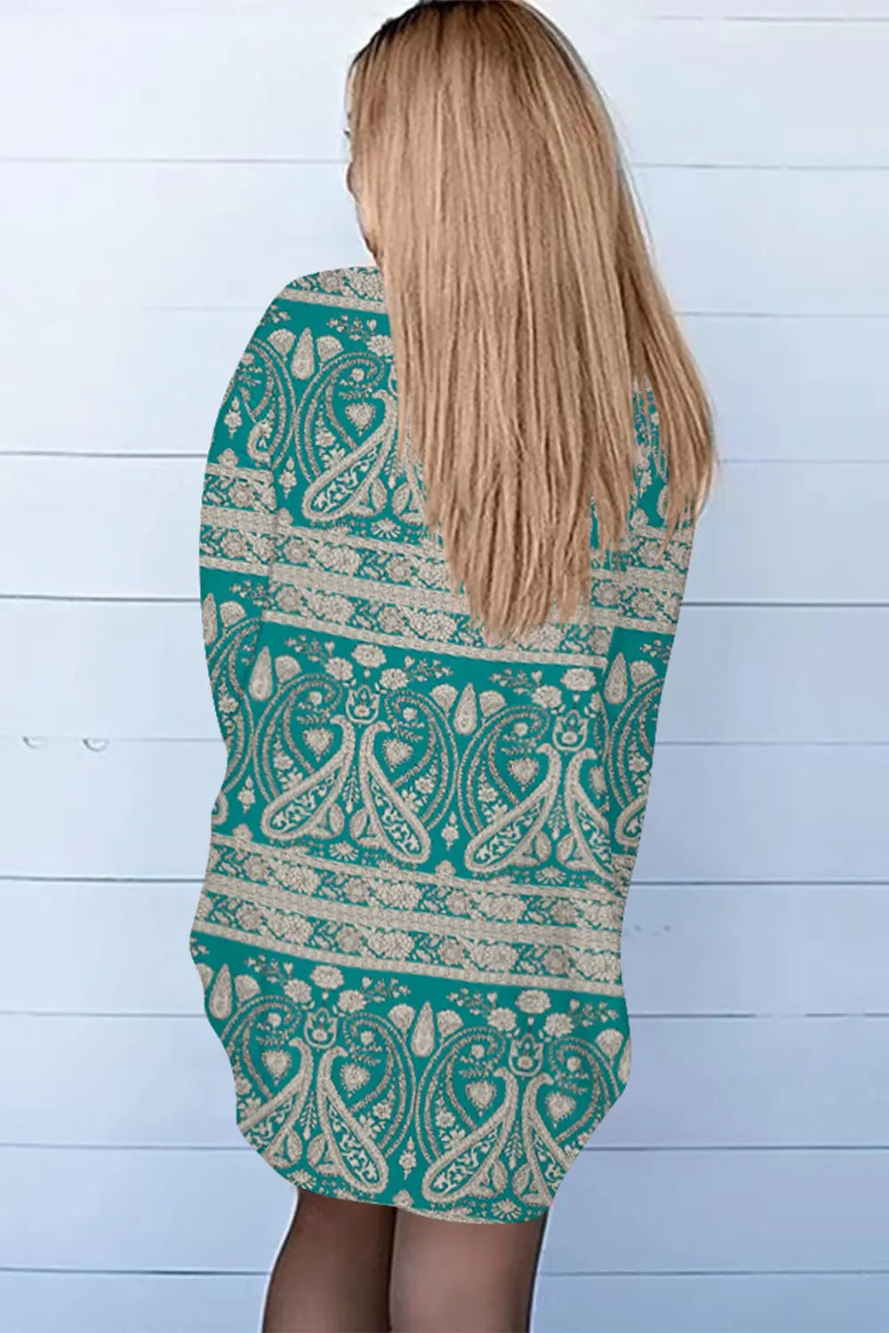 Printed Long Sleeve Cardigan - Scarlett's Riverside Boutique 