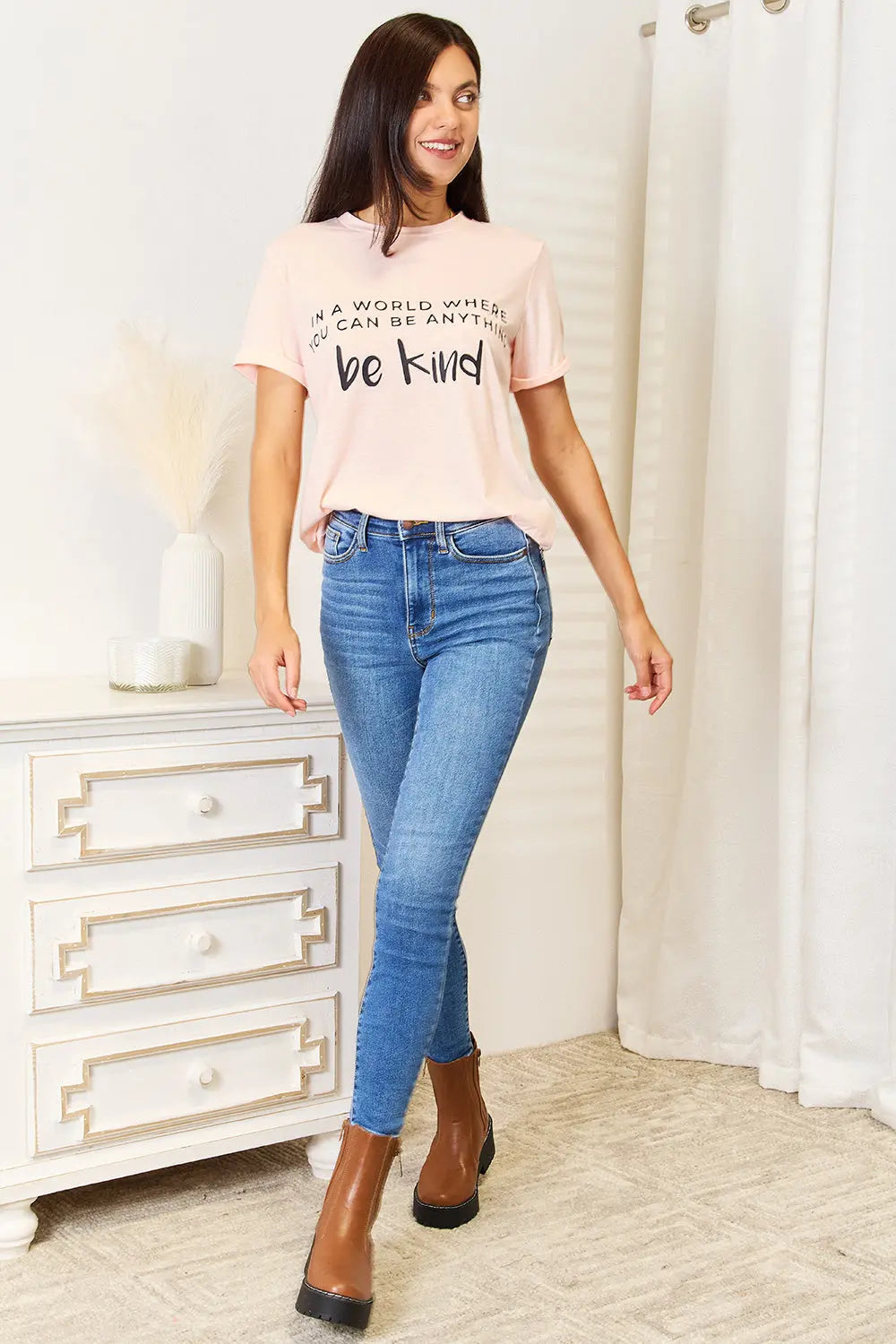 Simply Love Slogan Graphic Cuffed T-Shirt - Scarlett's Riverside Boutique 