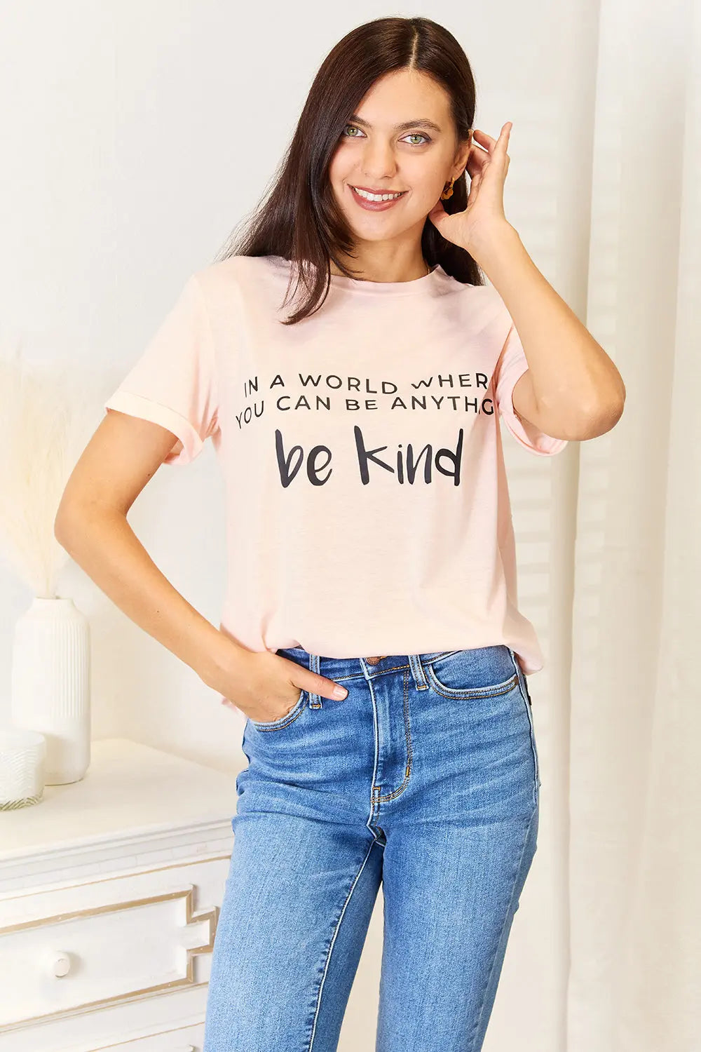 Simply Love Slogan Graphic Cuffed T-Shirt - Scarlett's Riverside Boutique 