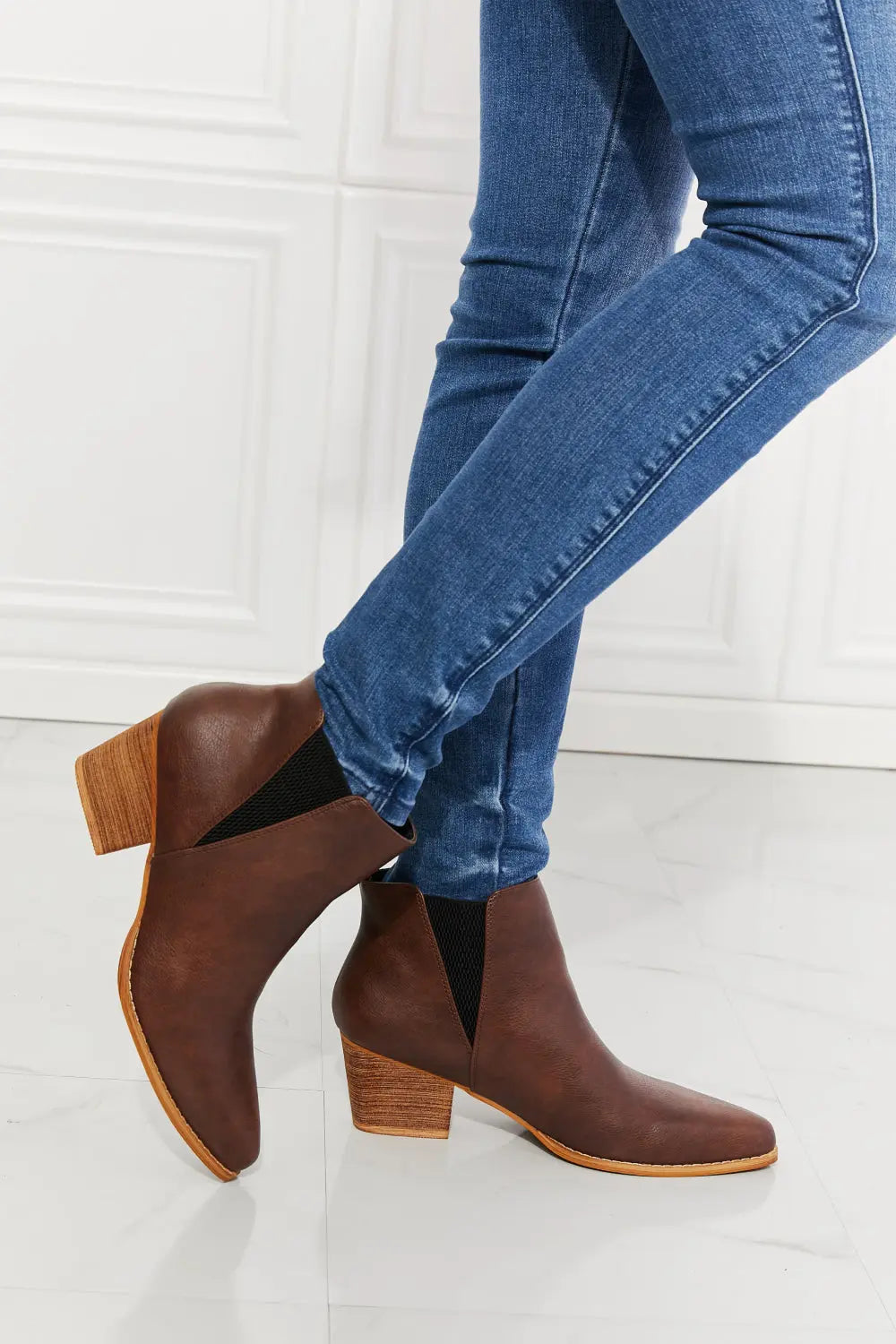 MMShoes Back At It Point Toe Bootie in Chocolate - Scarlett's Riverside Boutique 