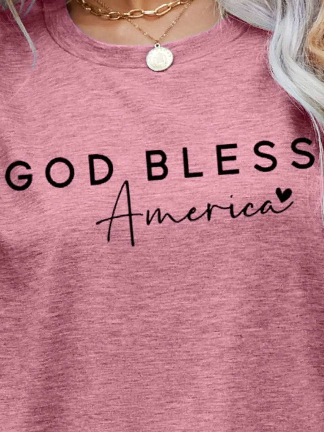 GOD BLESS AMERICA Graphic Short Sleeve Tee - Scarlett's Riverside Boutique 