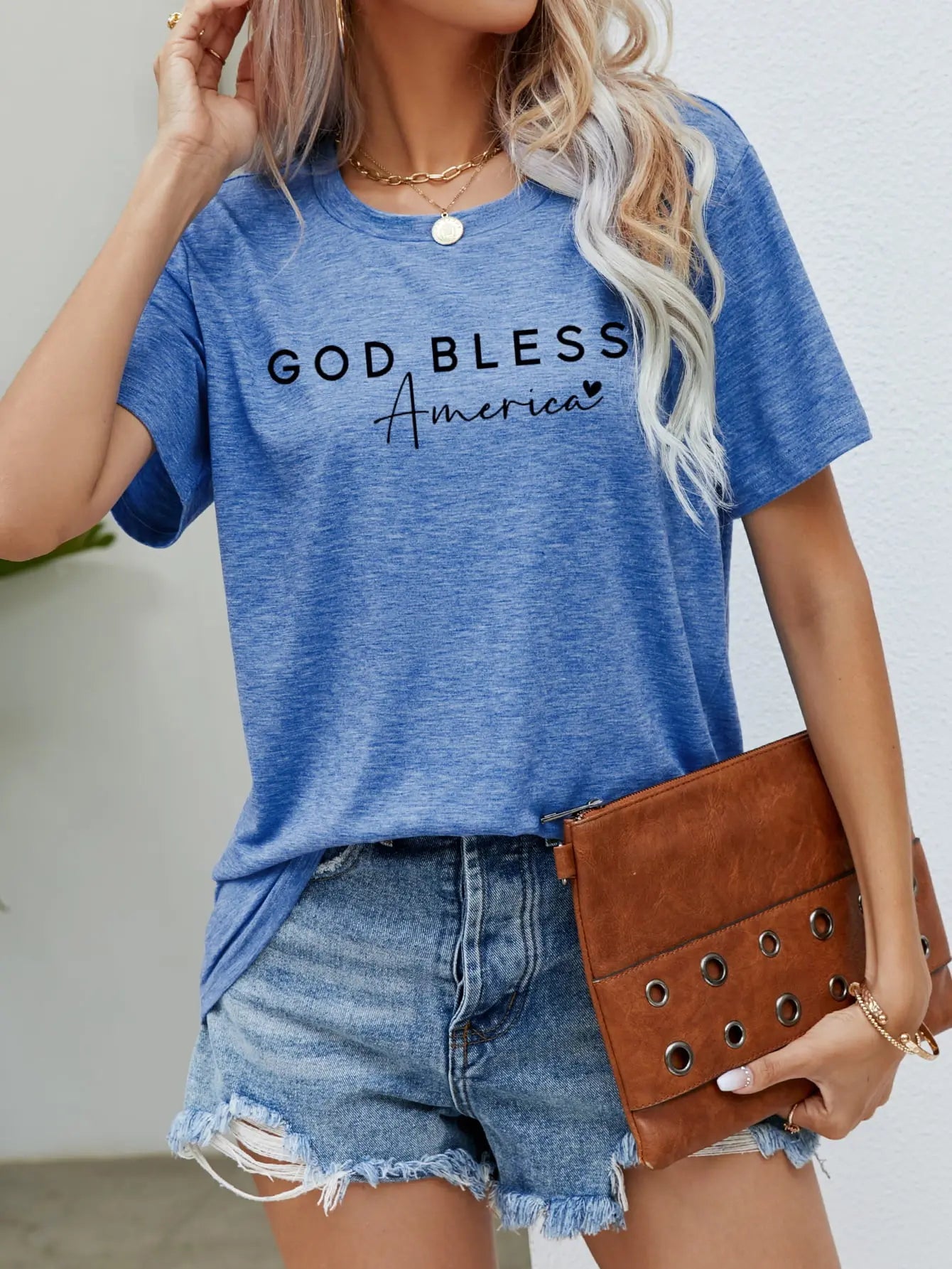 GOD BLESS AMERICA Graphic Short Sleeve Tee - Scarlett's Riverside Boutique 