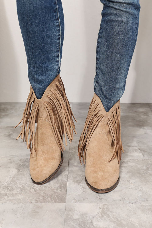 Legend Women's Fringe Cowboy Western Ankle Boots - Scarlett's Riverside Boutique 