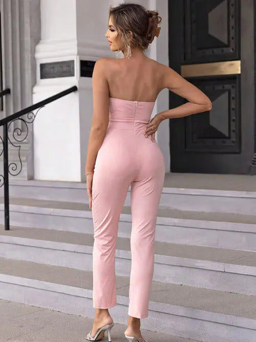 Sweetheart Neck Sleeveless Jumpsuit - Scarlett's Riverside Boutique 