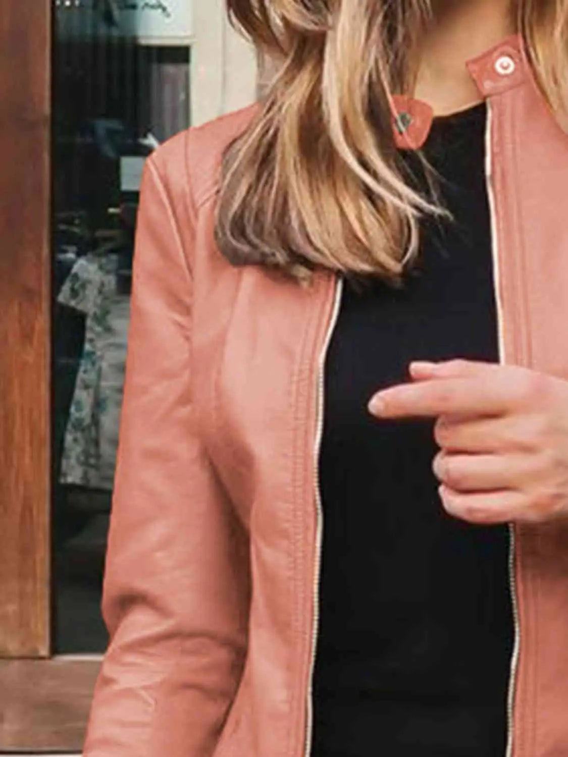 Mock Neck Zip Up Jacket - Scarlett's Riverside Boutique 