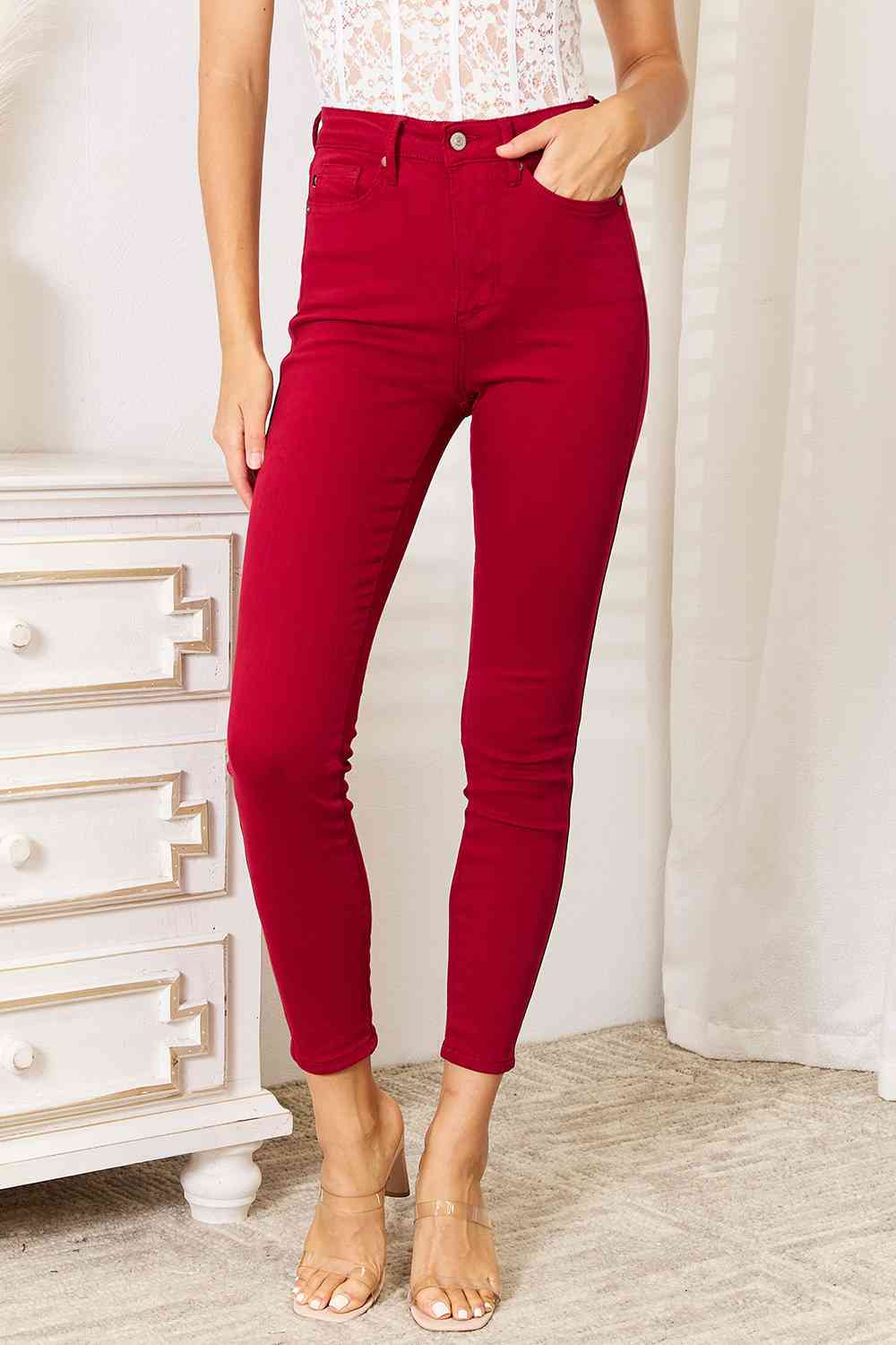 Judy Blue Full Size High Waist Tummy Control Skinny Jeans - Scarlett's Riverside Boutique 